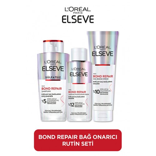 Elseve Bond Repair Tüm Yıpranmalar Için Saç Onarıcı 3 Lü Set