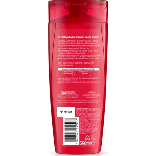 Elseve Colorvive Renk Koruyucu Bakım Şampuanı 360 ml