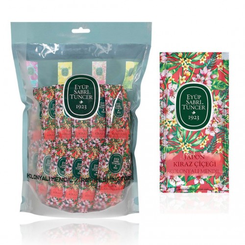 Eyüp Sabri Tuncer Japon Kiraz Çiçeği Kolonyalı Mendil 150 li