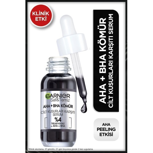 Garnier Aha + Bha Kömür Cilt Kusurları Karşıtı Serum 30 ml