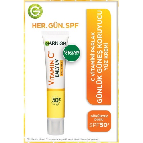 Garnier C Vitamini Günlük Güneş Koruyucu Fluid Yüz Kremi Spf50 40 ml Garnier C Vitamini Günlük Güneş Koruyucu Fluid Yüz Kremi Spf50 40 ml