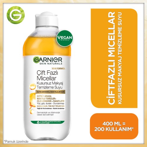 Garnier Çift Fazlı Micellar Kusursuz Makyaj Temizleme Suyu 400 ml