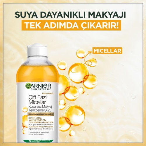 Garnier Çift Fazlı Micellar Kusursuz Makyaj Temizleme Suyu 100 ml