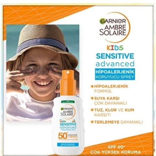 Garnier Ambre Solaire Kids Hipoalerjenik Güneş Sprey Spf50 150 ml Garnier Ambre Solaire Kids Hipoalerjenik Güneş Sprey Spf50 150 ml