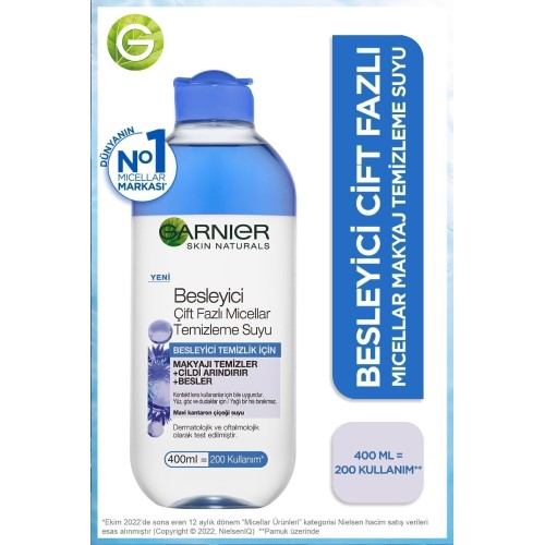 Garnier Micellar Besleyici Çift Fazlı Temizleme Suyu 400 ml