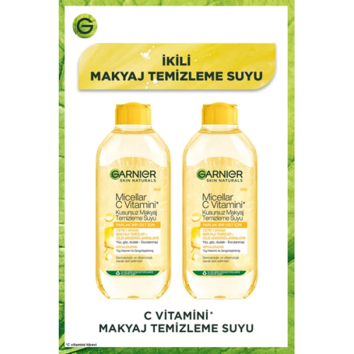 Garnier Micellar C Vitaminli Temizleme Suyu 400 ml x 2 Adet