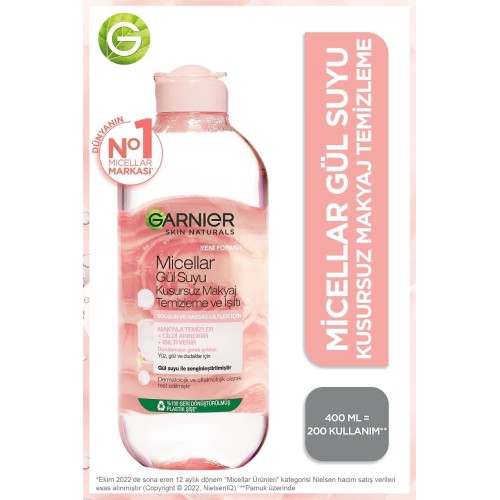 Garnier Micellar Gül Suyu Temizleme Suyu 400 ml