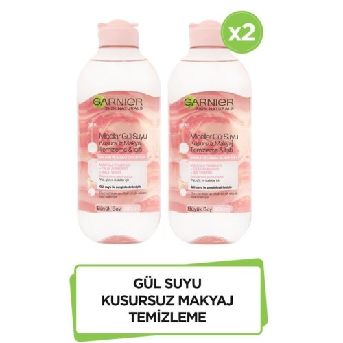 Garnier Micellar Gül Suyu Temizleme Suyu 400 ml x 2 Adet