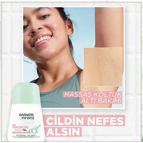Garnier Mineral Hyaluronik Bakım Roll On Deodorant 50 ml x 5 Adet