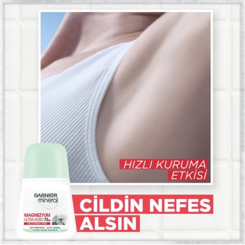 Garnier Mineral Magnezyum Ultra Kuru Roll On Deodorant 50 ml x 5 Adet