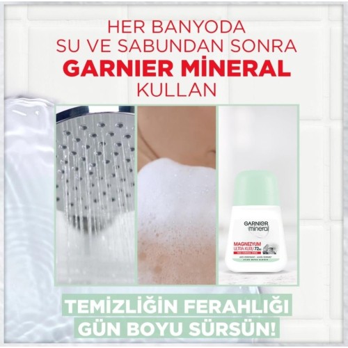 Garnier Mineral Magnezyum Ultra Kuru Roll On Deodorant 50 ml x 5 Adet