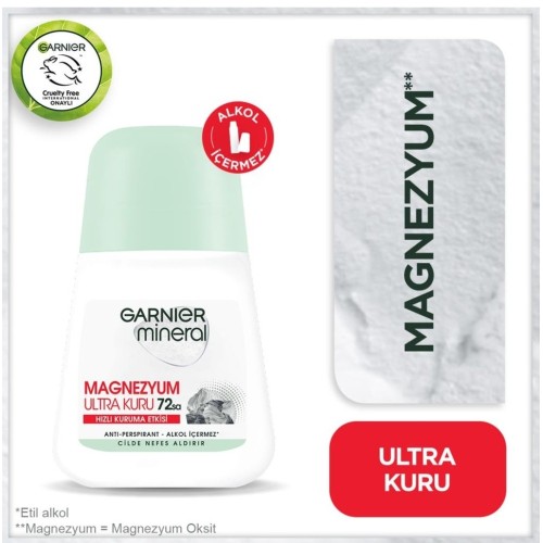 Garnier Mineral Magnezyum Ultra Kuru Roll On Deodorant 50 ml