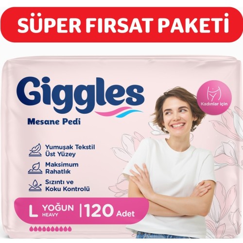 Giggles Kadın Mesane Pedi Large 10 lu x 12 Adet