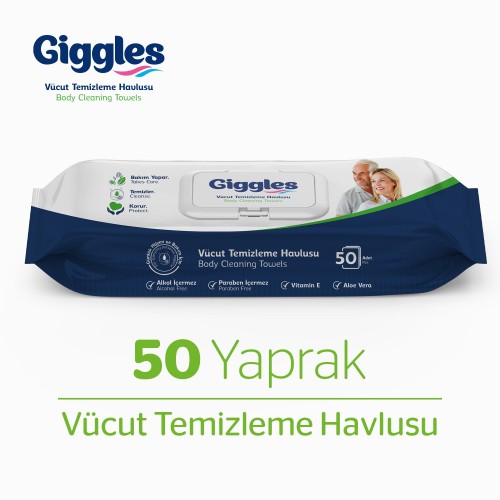 Giggles Vücut Temizleme Havlusu 50 li