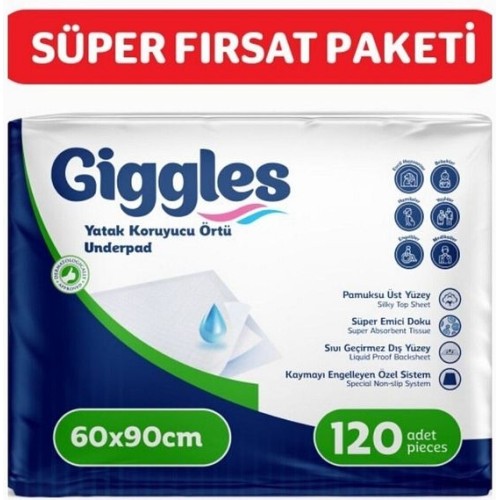 Giggles Yatak Koruyucu Örtüsü 60x90 30 lu x 4 Adet