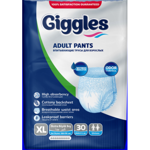 Giggles Yetişkin Emici Külot Ekstra Büyük Boy 30 luu