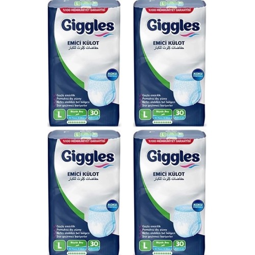 Giggles Yetişkin Emici Külot Large 30 lu x 4 Adett