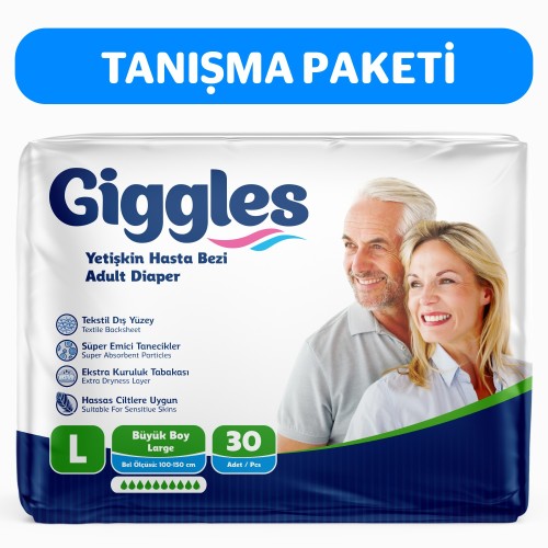 Giggles Belbantlı Yetişkin Hasta Bezi Large 30 lu x 4 Adet