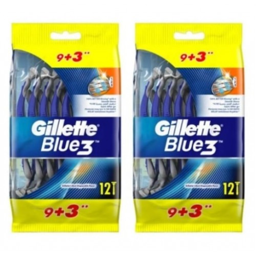 Gillette Blue3 Kullan At Tıraş Bıçağı 12 li x 2 Adet