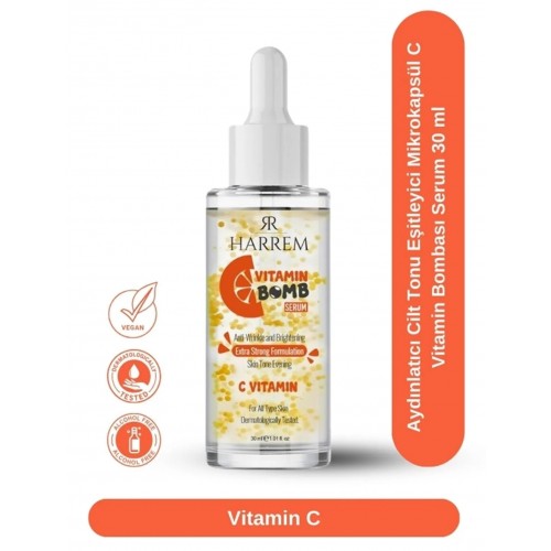 Harrem Aydınlatıcı Cilt Tonu Eşitleyici C Vitamin Serum 30 ml Harrem Aydınlatıcı Cilt Tonu Eşitleyici C Vitamin Serum 30 ml