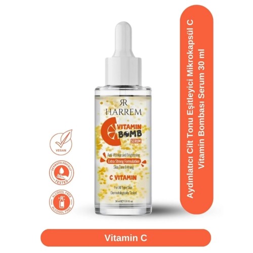 Harrem Aydınlatıcı Cilt Tonu Eşitleyici C Vitamin Serum 30 ml Harrem Aydınlatıcı Cilt Tonu Eşitleyici C Vitamin Serum 30 ml