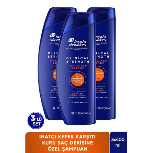 Head & Shoulders Clinical Strength Şampuan 400 ml x 3 Adet Head & Shoulders Clinical Strength Şampuan 400 ml x 3 Adet