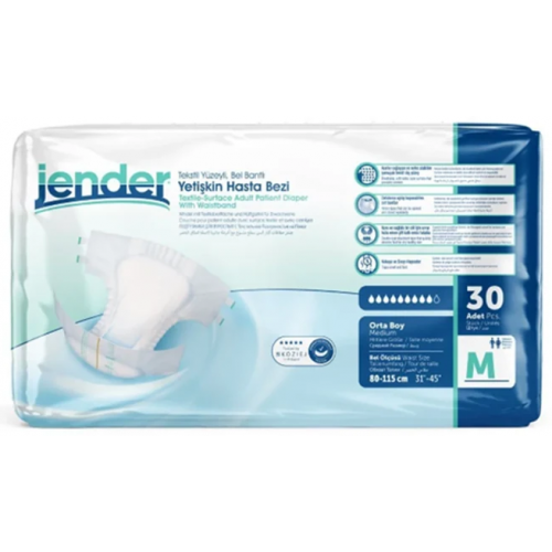 Jender Belbantlı Hasta Bezi Orta Boy 30 lu