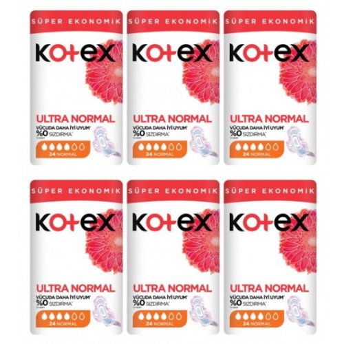 Kotex Ultra Normal Ekonomik Paket 24 lü x 6 Adet