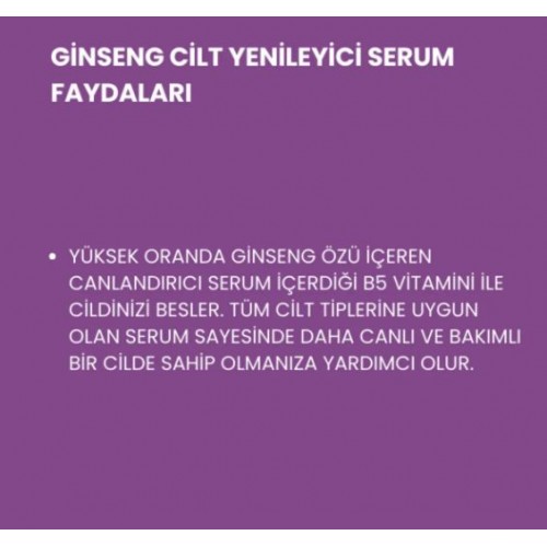 Lopren Ginseng Serum Cilt Yenileyici Ve Tazeleyici 30 ml
