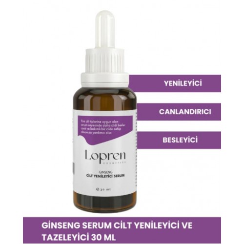 Lopren Ginseng Serum Cilt Yenileyici Ve Tazeleyici 30 ml