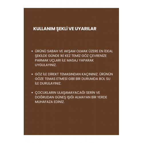 Lopren Göz Çevresi Serumu Caffeine Multi Formül Cilt Bakım Serum 30 ml