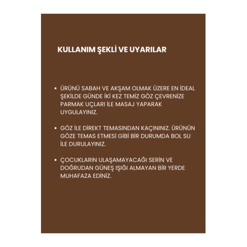 Lopren Göz Çevresi Serumu Caffeine Multi Formül Cilt Bakım Serum 30 ml