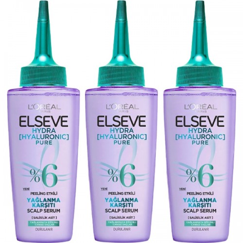 Elseve Hydra Pure Saç Derisi Serumu 102 ml x 3 Adet