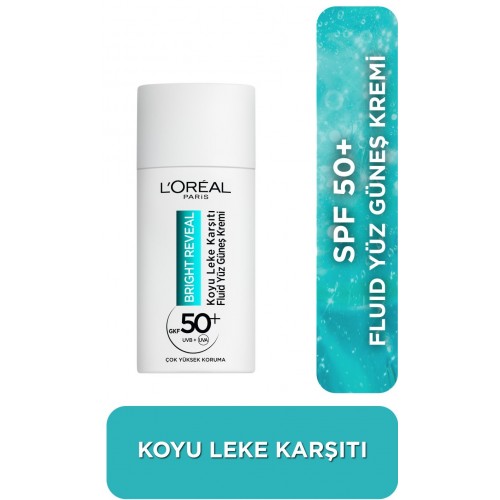 Loreal Paris Bright Reveal 50+ Koyu Leke Karşıtı Yüz Güneş Kremi 50 ml