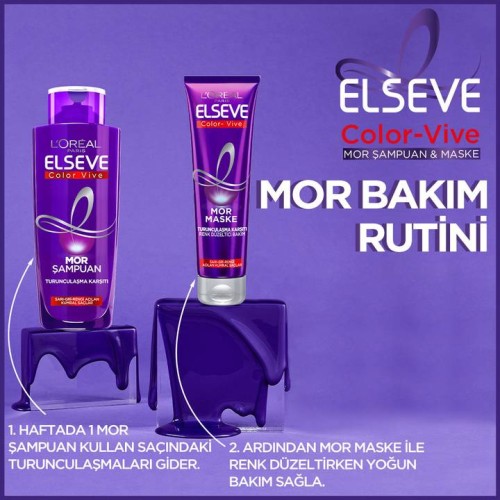 Elseve Turunculaşma Karşıtı Mor Şampuan 200 ml