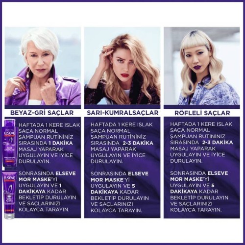 Elseve Turunculaşma Karşıtı Mor Şampuan 200 ml