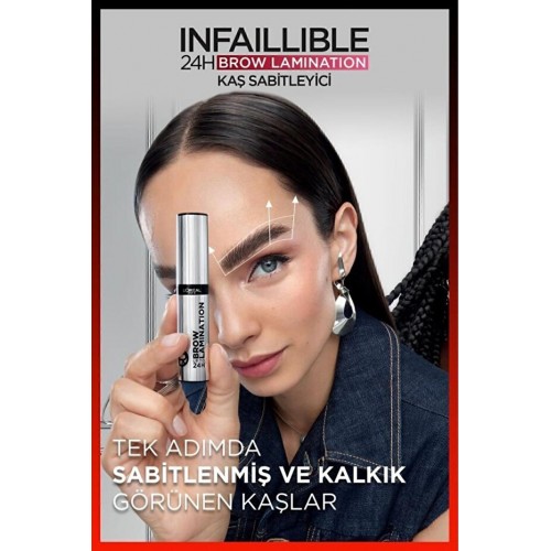 Loreal Paris Infaillible 24H Brow Lamination Şeffaf Kaş Sabitleyici Loreal Paris Infaillible 24H Brow Lamination Şeffaf Kaş Sabitleyici