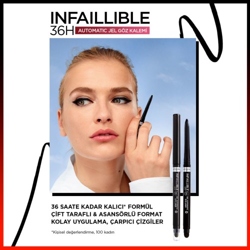 Loreal Paris Infaillible Automatic Jel Göz Kalemi Yoğun Siyah Loreal Paris Infaillible Automatic Jel Göz Kalemi Yoğun Siyah