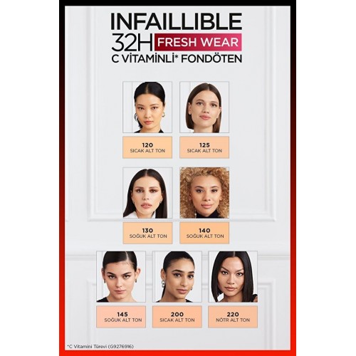 Loreal Paris Infaillible C Vitaminli Fondöten - 130 True Beige Loreal Paris Infaillible C Vitaminli Fondöten - 130 True Beige
