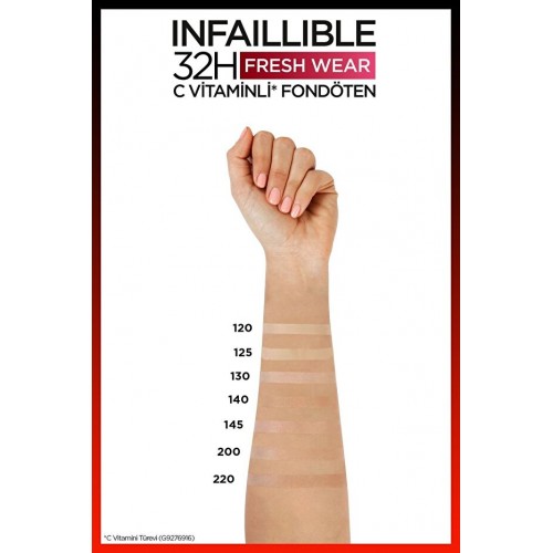 Loreal Paris Infaillible C Vitaminli Fondöten - 130 True Beige Loreal Paris Infaillible C Vitaminli Fondöten - 130 True Beige