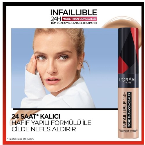 Loreal Paris Infaillible Tüm Yüze Uygulanabilir Kapatıcı 322 Ivory