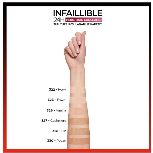 Loreal Paris Infaillible Tüm Yüze Uygulanabilir Kapatıcı 322 Ivory