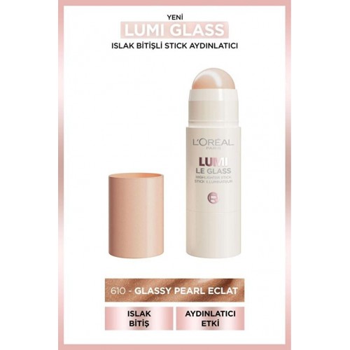 Loreal Paris Lumi Glass Islak Bitişli Stick Aydınlatıcı - 610 Glassy Pearl Eclat Loreal Paris Lumi Glass Islak Bitişli Stick Aydınlatıcı - 610 Glassy Pearl Eclat