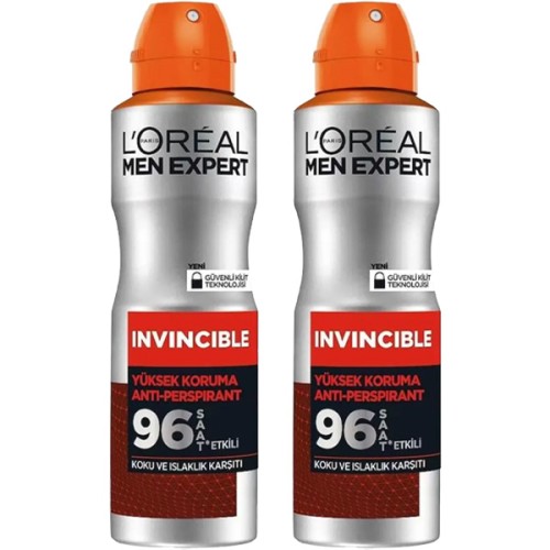 Loreal Paris Men Invincible Anti perspırant Deodorant 150 ml x 2 Adet