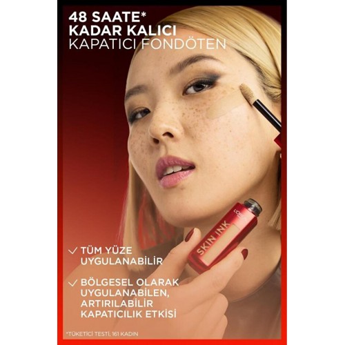 Loreal Paris Skin Ink Kapatıcı Fondöten - Sıcak Alt Ton 100 Loreal Paris Skin Ink Kapatıcı Fondöten - Sıcak Alt Ton 100