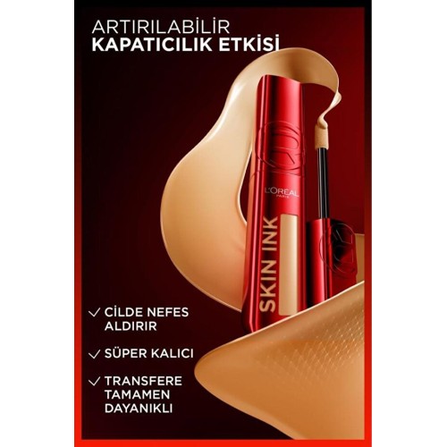Loreal Paris Skin Ink Kapatıcı Fondöten - Sıcak Alt Ton 100