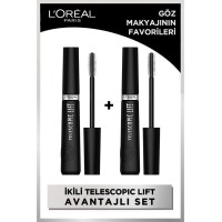 Loreal Paris Telescopic Lift Extra Black Maskara 9.9 ml x 2 Adet