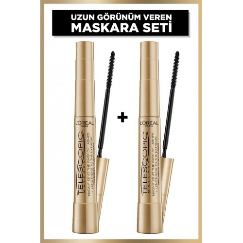 Loreal Paris Telescopic Maskara Gold Black x 2 Adet Loreal Paris Telescopic Maskara Gold Black x 2 Adet