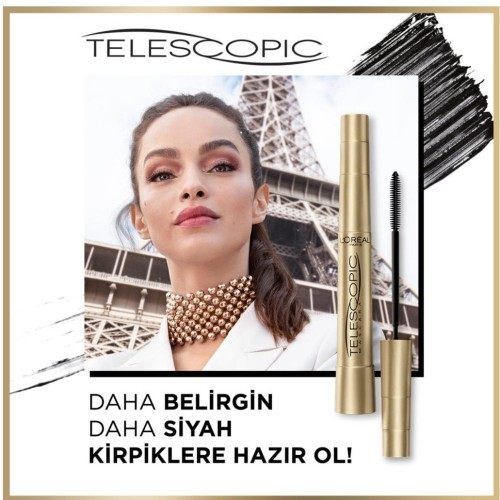 Loreal Paris Telescopic Maskara Gold Black x 2 Adet Loreal Paris Telescopic Maskara Gold Black x 2 Adet