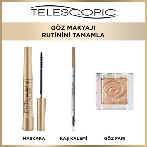 Loreal Paris Telescopic Maskara Gold Black x 2 Adet Loreal Paris Telescopic Maskara Gold Black x 2 Adet